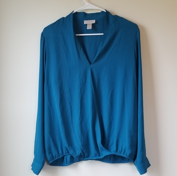 LOFT Tops - Blue V-Neck Loft Blouse